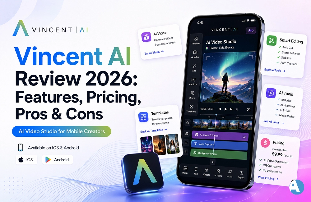 Vincent AI Review 2026: Features, Pricing, Pros & Cons Vincent AI Review 2026: Features, Pricing, Pros & Cons