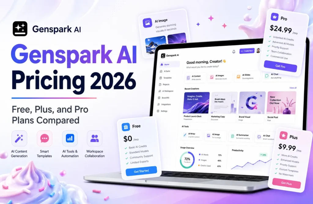 Genspark AI Pricing 2026: Free, Plus, and Pro Plans Compared Genspark AI Pricing 2026: Free, Plus, and Pro Plans Compared